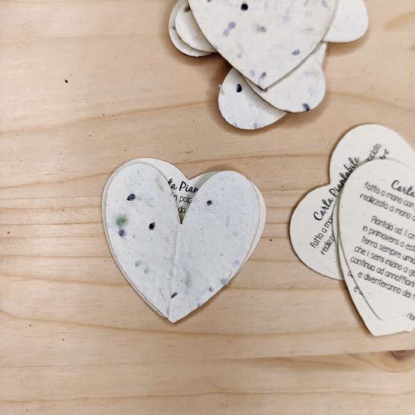 cuore carta seminabile fai da te ecofattoart